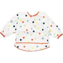 IKEA Bebek Mama Önlüğü 37X34 cm Çok Renkli Desenli Cırt-Cırtlı Bant ve Elastik Uzun Kollar ile