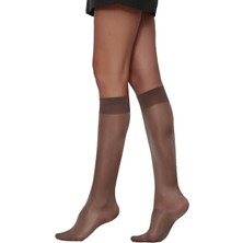 & Daymod Venüs 40 Parlak Orta Kalın Vizon Rengi 3 Çift Diz Altı Çorap