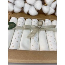 Caramell Organik Bebek Yenidoğan 7li Ağız Mendili Pamuk Düz Desenli Yumuşak Cilt Dostu