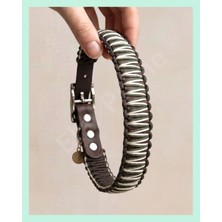Elar Aksesuar El Yapımı Paracord & Deri Köpek Boyun Tasması – Örgü Urban 05