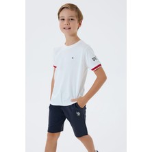 U.s. Polo Assn. Erkek Çocuk Beyaz Bermuda Takım