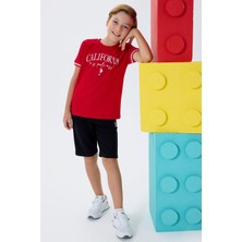 U.S. Polo Assn. Erkek Çocuk Kırmızı Bermuda Takım US2426-C-V2