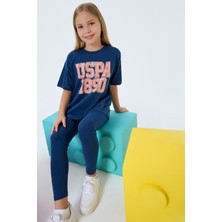 U.s. Polo Assn. Lacivert Kız Çocuk Tayt Takım Relaxed Fit Normal Bel 10-11 Yaş İçin Tasarlandı