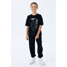 Rolypoly Erkek Çocuk Siyah Pijama Takım