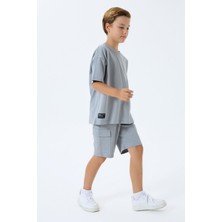 Rolypoly Erkek Çocuk Gri Bermuda Takım