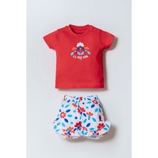 U.s. Polo Assn. Kız Bebek Kırmızı Şort Takım