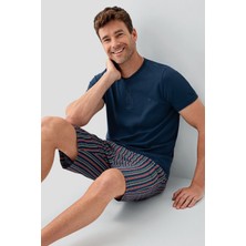 Arnetta Erkek Lacivert 3lü Pijama Takımı AR3681-S-V1