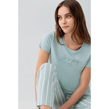 Pierre Cardin Kadın Yeşil Pijama Takım