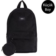 Vans Old Skool Mini Backpack Sırt Çantası-En: 21 Cm, Boy: 32 Cm, Derinlik: 13 cm VN000Q9ABLK1 Siyah