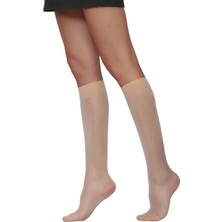 & Daymod Venüs 40 Parlak Orta Kalın Açık Ten 3 Çift Rengi Diz Altı Çorap