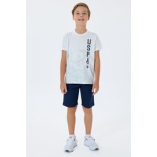 U.S. Polo Assn. Erkek Çocuk Beyaz Bermuda Takım US2412-C-V1