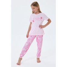U.s. Polo Assn. Kız Çocuk Pembe Pijama Takım