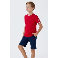 U.s. Polo Assn. Erkek Çocuk Kırmızı Bermuda Takım