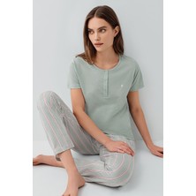 Pierre Cardin Kadın Yeşil Pijama Takım