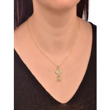 FT Tasarım Gold Zirkon Kolye