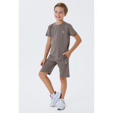 U.s. Polo Assn. Erkek Çocuk Kahverengi Bermuda Takım