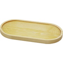 Selfbuysell Oval   Açık Renk=sade  Ahşap Yağdanlık Altlık  25X12.5CM (5324)