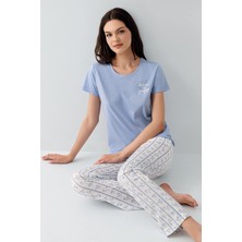 Arnetta Kadın Mavi Pijama Takım