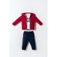 U.s. Polo Assn. Erkek Bebek Kırmızı 3lü Takım 6-9 Ay Yaş Aralığı İçin Tasarlanmış