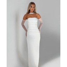 Tayt Vegas Eldivenli Elbise