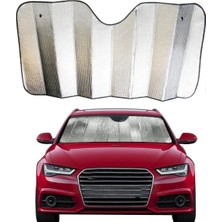 Selfbuysell 120*55 cm Ambalajlı Vantuzlu Araç Içi Ön Cam Perdesi Katlanabilir Güneşlik (5324)