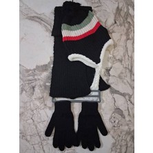 Edwol Çocuk Garson Boy 3 Lü Atkı Bere Eldiven Takımı