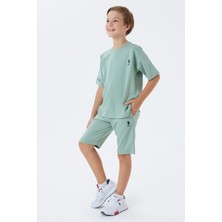 U.S. Polo Assn. U.S. Polo Assn Erkek Çocuk  2 li Bermuda T-şhirt Takım Yeşil