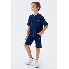 U.S. Polo Assn. U.S. Polo Assn Erkek Çocuk  2 li Bermuda T-şhirt Takım Lacivert