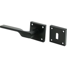 Selfbuysell 4 Takım Pratik 2019 Oda Siyah Rozetli Oda Kapı Kolu (5324)