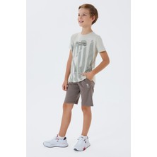 U.S. Polo Assn. U.S. Polo Assn Erkek Çocuk  2 li Bermuda T-şhirt Takım Bej