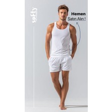 Softy 2’li Erkek Pamuklu Atlet Seti – Beyaz, Nefes Alan Iç Giyim Ter Emici Rahat Kesim Xxl