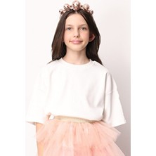 Le Mabelle Ekru Oversize Çocuk Tişört