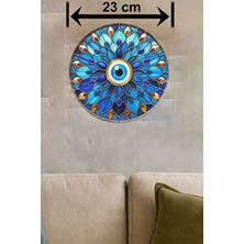 MODERN TASARI Marnello Consept "nazar Boncuk" Ahşap Modern Nazar Duvar Süsü - 2d Flat