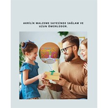 Mega Sepetim LED Işıklı Şeffaf Yazı Tahtası 30X20 cm Neon Etkili Akrilik Pano Silinebilir 7 Renkli Kalemli Aksesuar