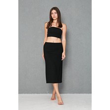 Lantliv Viskon Kumaş Diz Altı Etek Uzun Astar, Etek Kombinezon, Tesettür Etek Elbise Astar, Jüpon Etek Astar