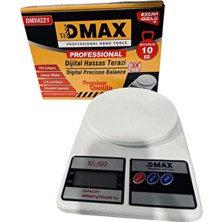 Dmax Hassas Masa Terazisi 10 kg DMX4221 Beyaz Renkli Dijital Ölçüm Aleti