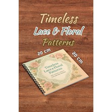 Pink Swan Craft Timeless Lace & Floral Dekupaj Patterns – 20X20 cm Büyük Boyama Kitabı, Çocuklar ve Yetişkinler Için