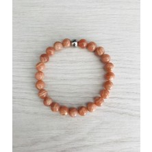 Mk Tasarım Gerçek Güneş Taşı Bileklik – MKT.1.101.39- Taşların Kendi Rengidir, Boya Değildir