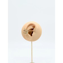 Ladies&Gentlemen Zirkon Taş Detaylı Gold Kıkırdak Küpe – Deliksiz Ear Cuff