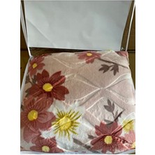 Sarar Tek Kişilik Polyester Battaniye 155 x 220 cm Çantalı Mor Çiçekli 1.8 Kg Hafif ve Kullanışlı