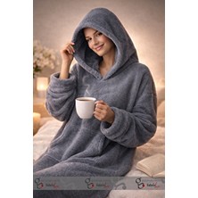 Fabric Box Wellsoft Kapüşonlu Giyilebilir Tv Battaniyesi - Sıcak Tutan Wellsoft Kapüşonlu