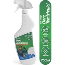 letsClean Profesyonel Derz Temizleyici Sprey Güçlü Fayans Arası Kir ve Kararma Çözücü - 750 ml