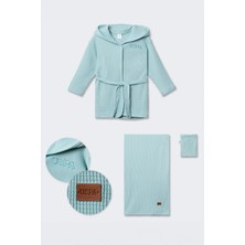 U.s. Polo Assn Bebek Kız Bebek Yeşil Bornoz Set