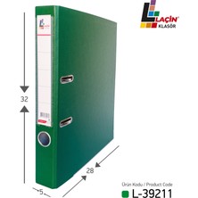 Laçin Dar Büro Klasörü Yeşil (1 Koli 10 Adet)