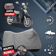 ULTRASHOP Aprilia Scarabeo 100 Motosiklet Brandası Su Geçirmez Topcase Arka Çanta Uyumlu Dış Ortam Motor Branda