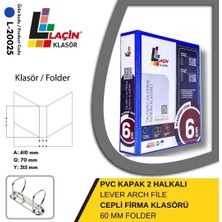 Laçin Firma Klasörü A4 2 Halkalı 6 cm Bordo