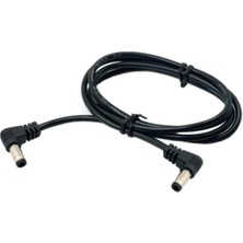 Zerzembe Dc 90 Derece Kablo Dc Güç 5.5 x 2.1mm / 2.5mm Erkek - 5.5 2.1/2.5mm Erkek Fiş Kablosu Sağ Açılı 90 Derece 50CM