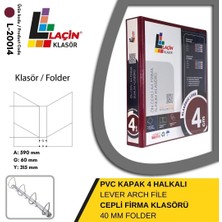 Laçin Firma Klasörü A4 4 Halkalı 3 cm Bordo