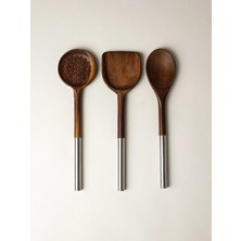 Minihol Arelis 3'lü Akasya Kaşık Seti