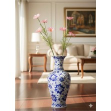 Yasima 4 Kafalı 75 cm Pembe Papatya Ev Dekorasyon ve Vazo Süsü